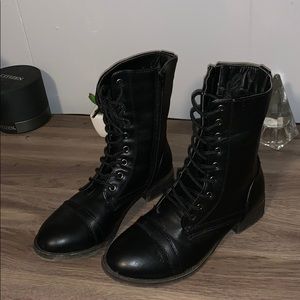Charlotte Russe black combat boots